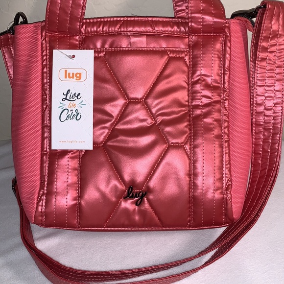 LUG BRAND NEW WITH TAG CADENCE WATERMELON METALLIC CROSSBODY BAG - Picture 2 of 9